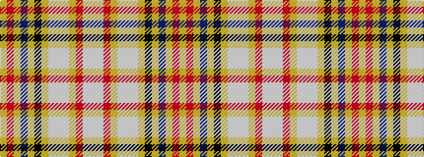 idealised woven sample of pattern WWRYWWWYKYBYRY