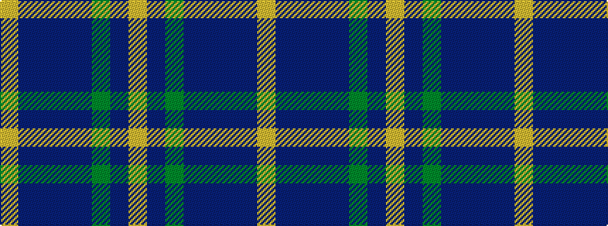 idealised woven sample of pattern YBBBBGBY
