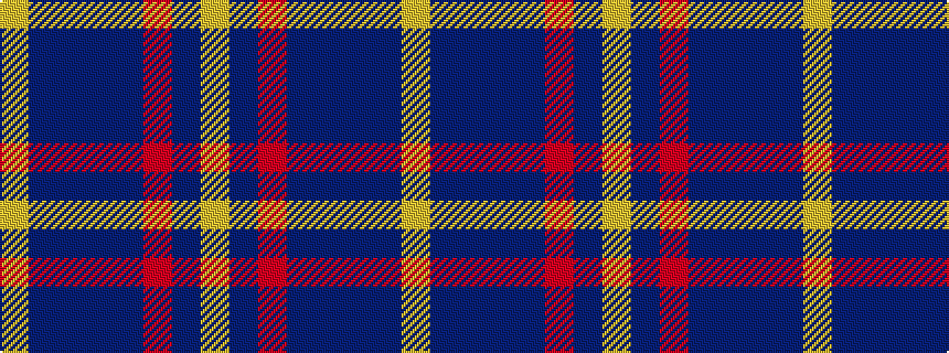 idealised woven sample of pattern YBBBBRBY