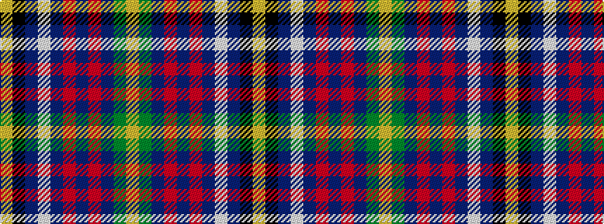 idealised woven sample of pattern YGBRBRBWBKY