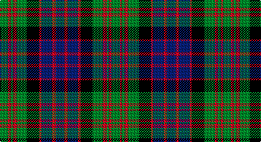 G/14 R4 G4 R6 G18 K20 R4 DB18 R6 DB/14 tartan