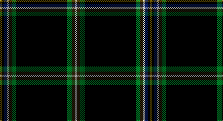 Y/4 K4 DB6 W4 DY6 G8 K100 G10 DY6 W/4 tartan