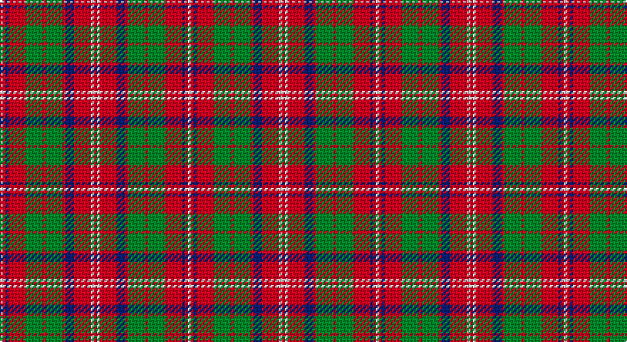 W/2 R2 DB2 R12 G12 R2 G12 R2 DB6 R12 W2 R/2 tartan