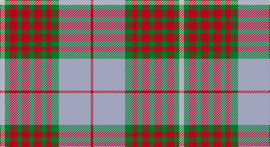 W/8 G8 R12 G8 R12 G8 R12 G8 R8 G12 LB52 R/4 tartan