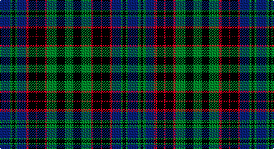 DB/16 G4 K4 G4 DB14 R4 K12 R2 K12 R4 G16 K12 G/14 tartan