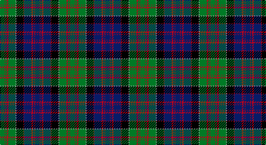 G/8 R1 G2 R3 G12 W1 K12 R1 DB12 R3 DB2 R1 DB/8 tartan