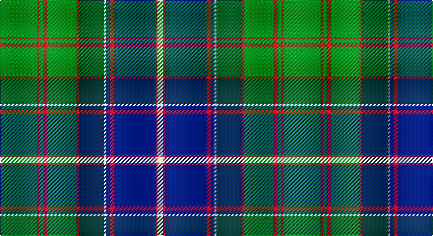 G/38 R2 G4 R4 G30 R2 DT26 W2 DB4 R4 DB42 R2 W/6 tartan