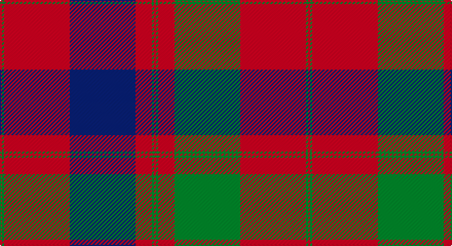 R/2 G2 R64 DB64 R16 G2 R2 G2 R16 G64 R64 G2 R/2 tartan