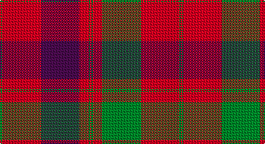 R/2 G2 R64 DP64 R16 G2 R2 G2 R16 G64 R64 G2 R/2 tartan