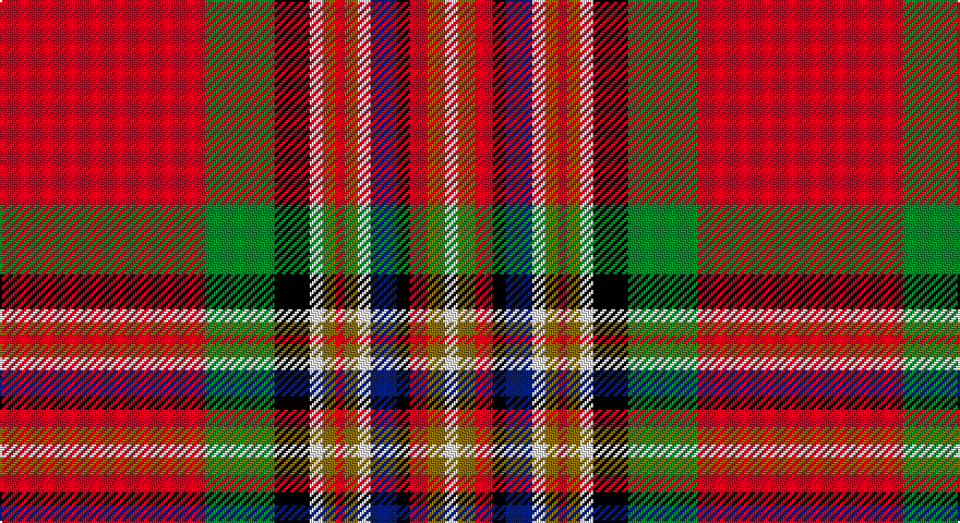 R/94 G32 K16 W6 Y6 R4 Y6 W6 DB12 K6 R8 Y8 W/6 tartan