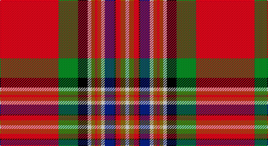 R/96 G32 K16 W6 Y6 R4 O6 W6 DB16 K2 R8 Y8 W/6 tartan