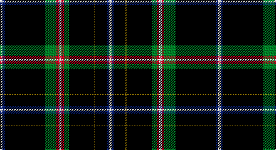 W/4 DB4 K64 G18 R4 W4 R4 G8 K40 Y2 K18 DB4 W/4 tartan