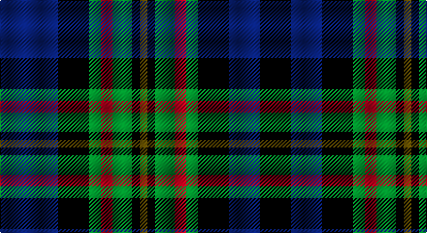 DB/60 K32 G12 R12 G20 K8 Y8 K8 G20 R12 G12 K32 DB32 K/32 tartan