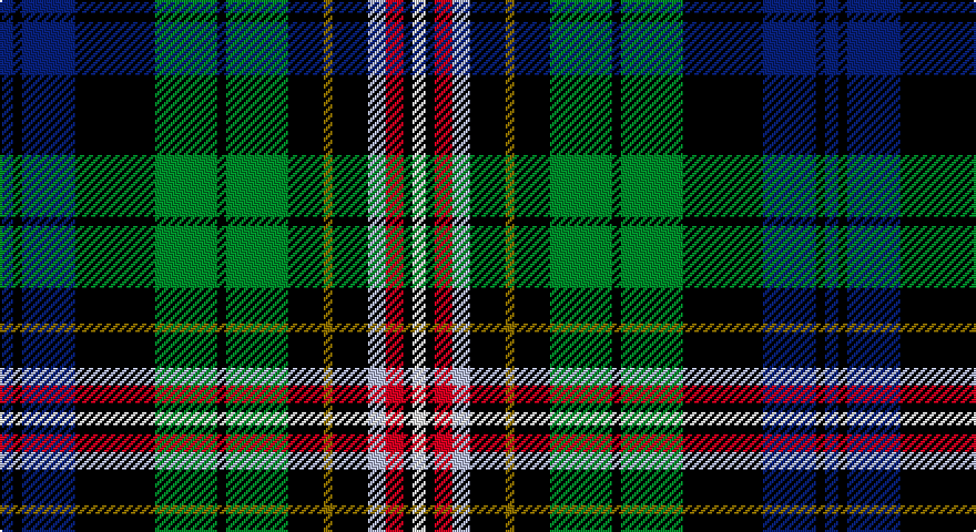 DB/6 K4 DB24 K36 G28 K4 G28 K16 Y4 K16 LB8 R8 K4 W/6 tartan