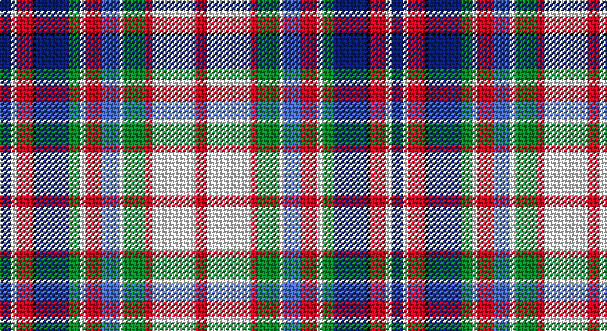 DB/8 W4 R12 K2 DB24 G8 W4 R12 B12 W4 G16 R4 W32 R/8 tartan