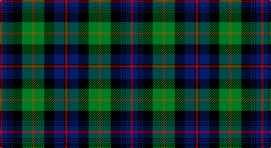 R/4 DB8 K2 DB2 K2 DB2 K16 G16 Y4 G16 K16 DB16 K2 R/4 tartan