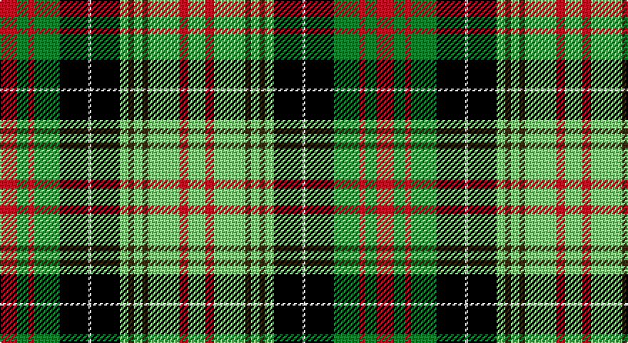 R/12 G8 R4 G18 K20 W2 K20 LG6 DY4 LG6 DY4 LG22 R6 LG/12 tartan