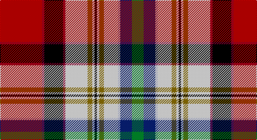 Ri/72 R4 K32 R4 W38 Y8 W4 K4 W4 Y8 W24 LB4 DB20 G/20 tartan