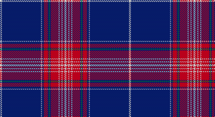 W/4 DB80 LB2 DB4 R8 DB2 G2 DB2 R16 W2 R4 W2 R4 W/4 tartan