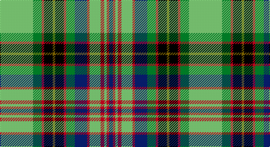 LG/54 G14 R4 K14 Y4 K14 R4 G14 DB20 R4 LG18 R6 LG4 R4 DB/6 tartan