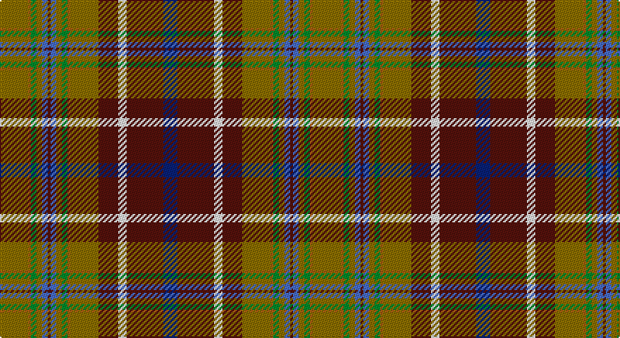 Y/20 O2 G4 Y4 B4 DR2 B4 Y4 G4 O2 Y20 DR14 W6 DR26 DB/10 tartan