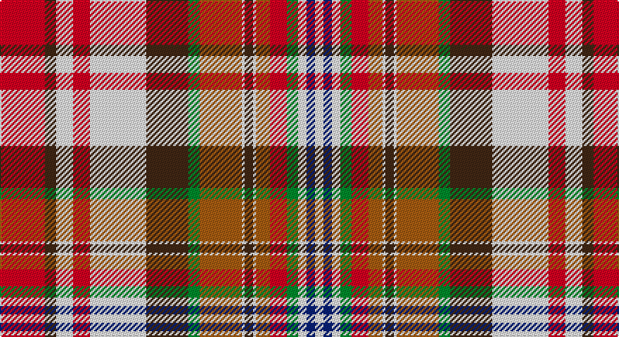 R/32 DO8 W12 R12 W40 DO30 G8 O30 W2 DO6 W2 O10 R12 G8 W6 DB6 W/6 tartan