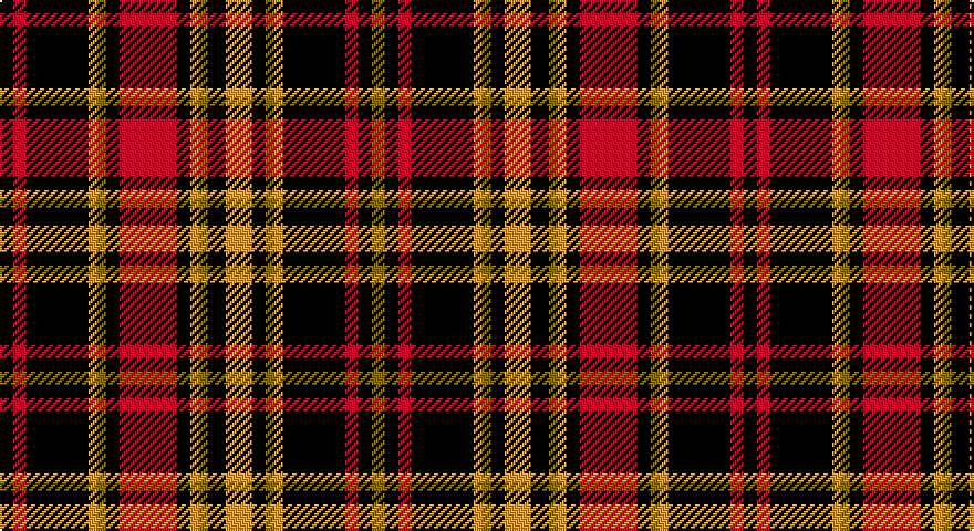 K/6 R6 K28 LO4 Y4 K6 R26 K6 LO4 Y4 K8 LO12 K6 Y4 LO4 K28 R6 K6 Y/6 tartan