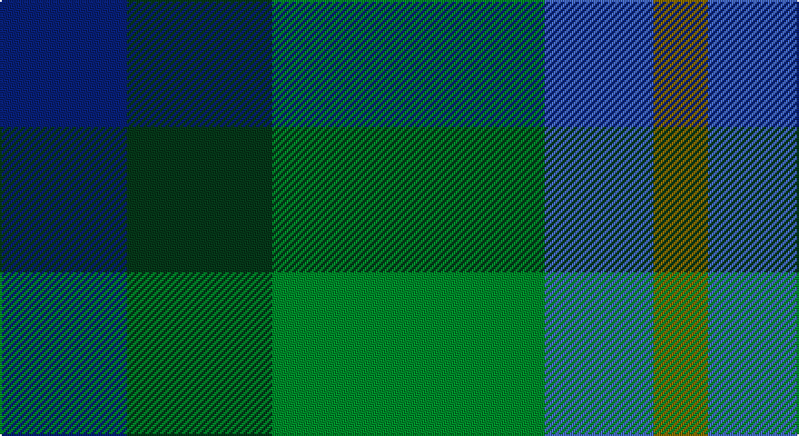 DB/70 DG80 G150 B60 Y/30 tartan