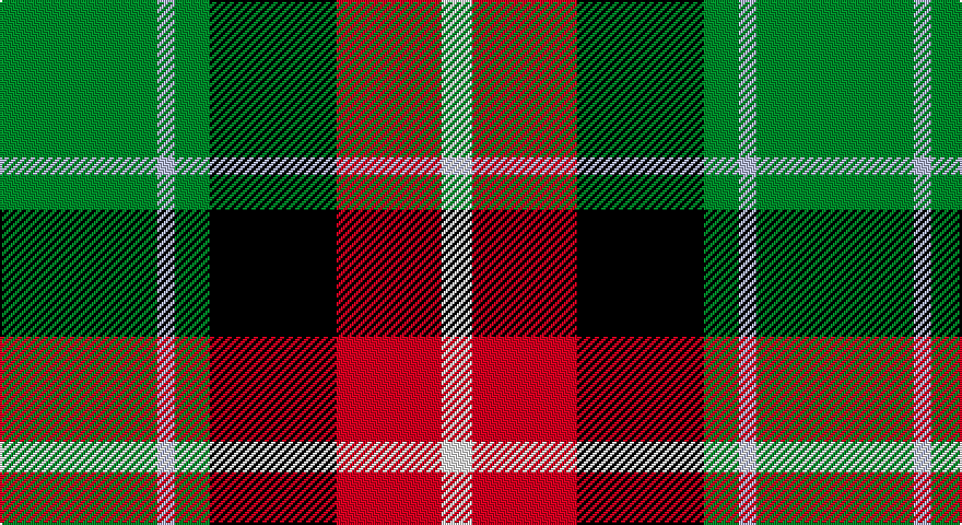 G/72 LB8 G16 K58 R48 W/14 tartan