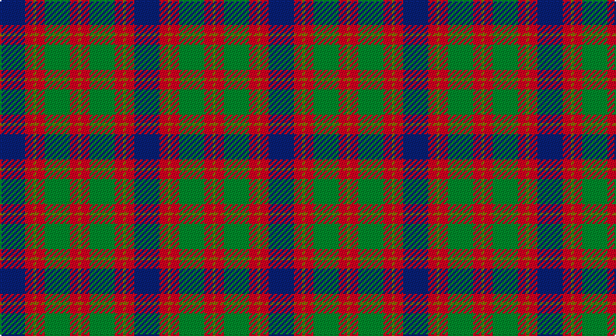 DB/18 R6 Y2 R6 G18 R6 Y/2 tartan