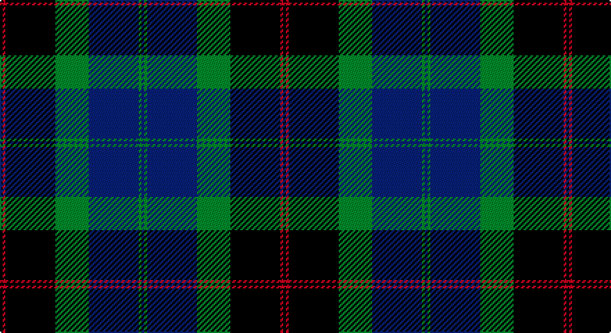 K/2 R2 K36 G24 DB36 G2 DB/2 tartan