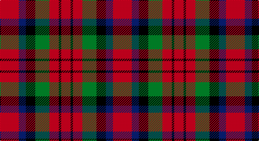 R/32 DB12 K16 G24 R16 K4 R/16 tartan