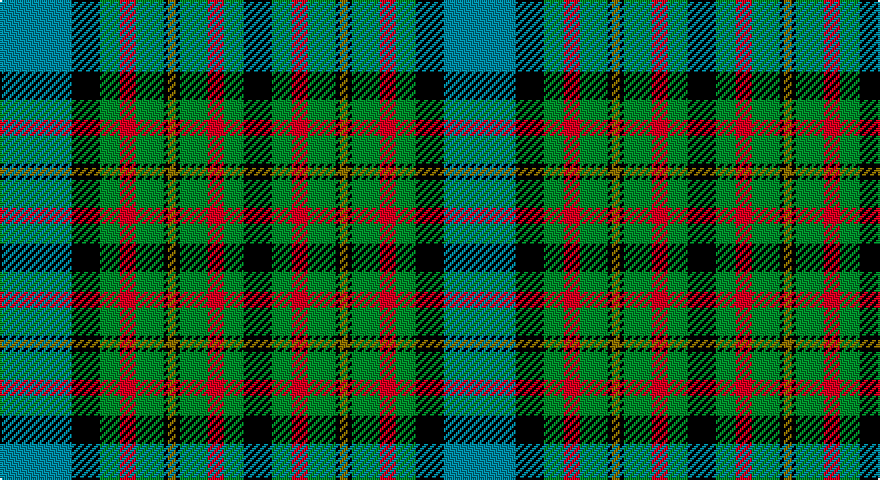 T/36 K14 G10 R8 G14 K2 Y4 K2 G14 R8 G10 K/14 tartan