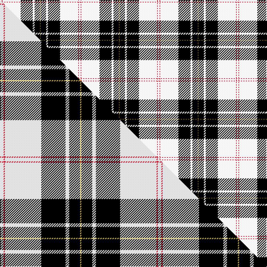 this sett (top) woven against the master sett (bottom)