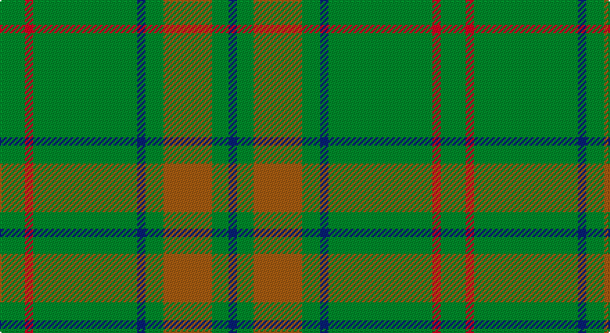 G/18 R6 G75 DB6 G13 O35 G12 DB/6 tartan