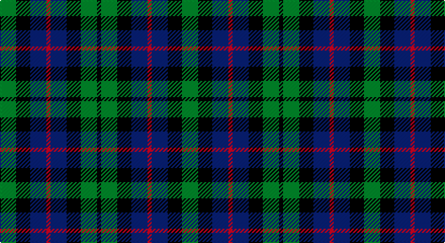 G/16 K14 DB16 R4 DB16 K14 G16 K/4 tartan
