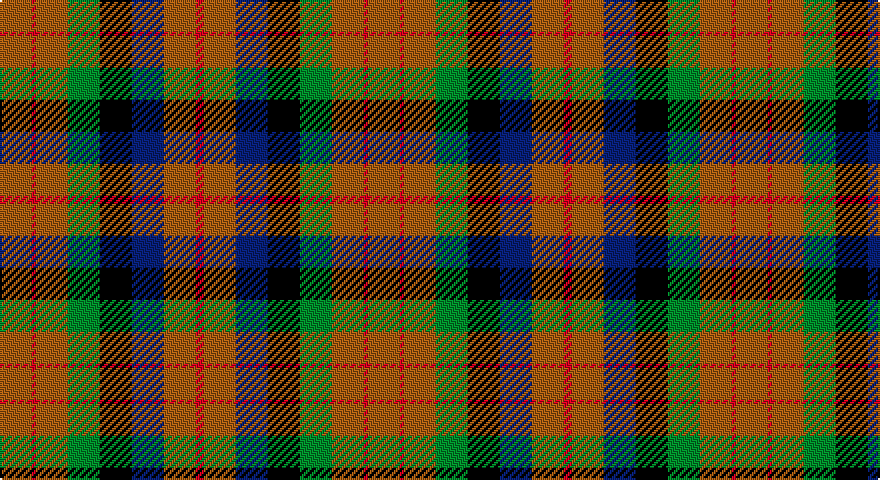 O/16 R2 O16 G16 K16 DB16 O16 R/4 tartan