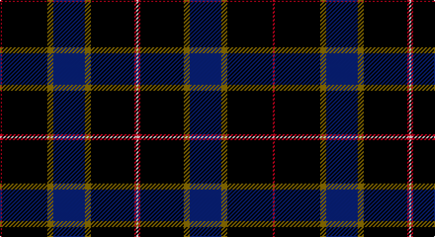 R/2 K46 Y6 DB32 Y6 K44 R2 W/2 tartan