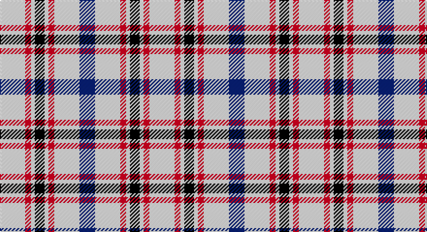 W/26 R6 W4 K10 W4 R6 W26 DB/16 tartan