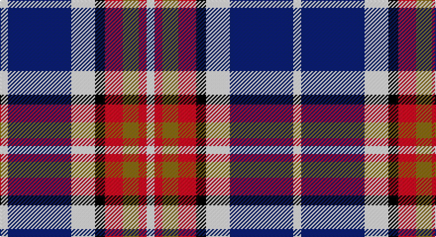 W/8 DB64 W24 K10 R18 Y16 R8 W/8 tartan