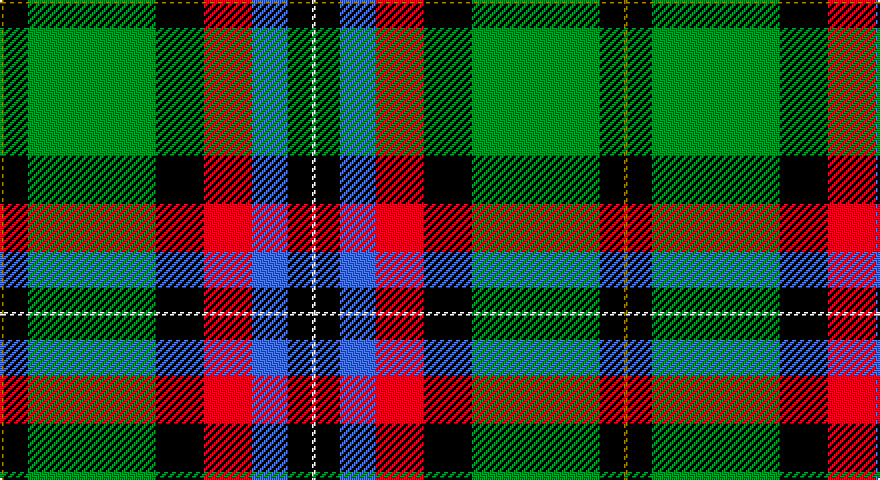 Y/2 K12 G64 K24 R24 B18 K12 W/2 tartan