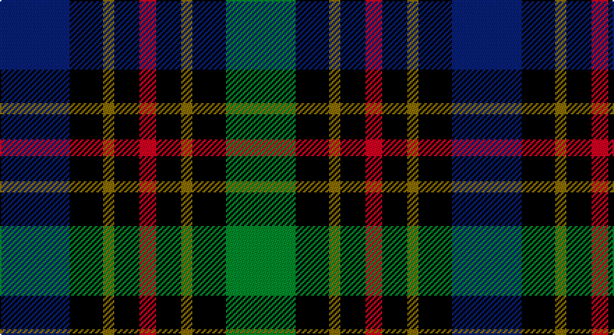 DB/50 K24 Y8 K18 R12 K18 Y8 K24 G/50 tartan