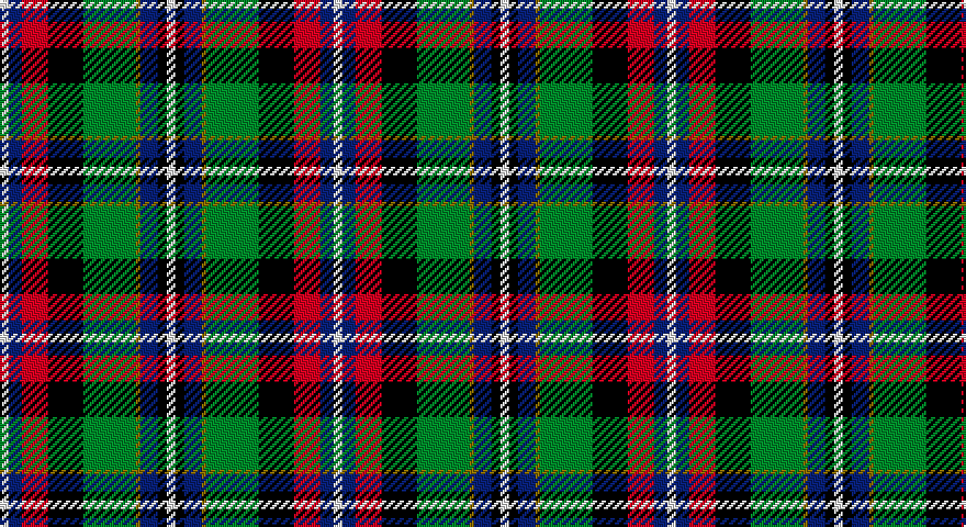 W/4 DB6 R12 K16 G24 Y2 DB8 K4 W/4 tartan